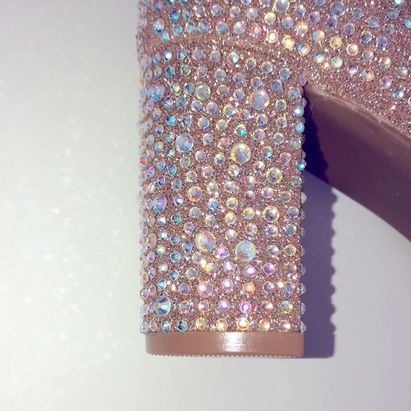 ๐HP๐Restock๐New Sparkle Glam Gold Rhinestone Boots - Picture 5 of 9